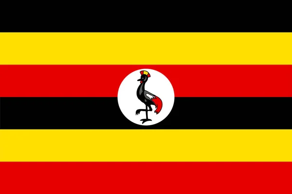 Μια Σημαία Της Ουγκάντα Φόντο Εικονογράφηση Μεγάλο Αρχείο — Φωτογραφία Αρχείου