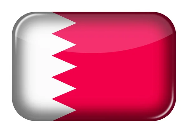 Bahrain Web Icon Rectangle Button Clipping Path Illustration — Stock Photo, Image