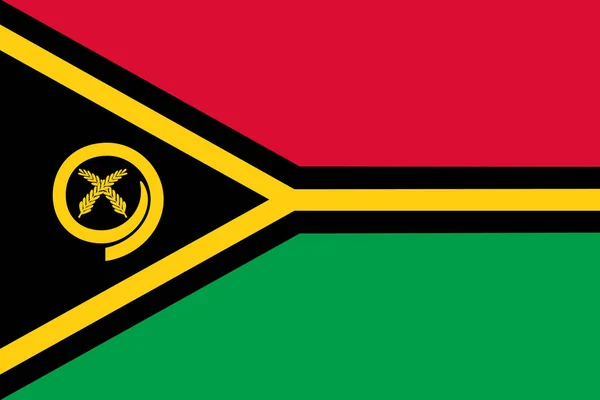Uma Bandeira Vanuatu Fundo Ilustração Amarelo Preto Vermelho Verde — Fotografia de Stock