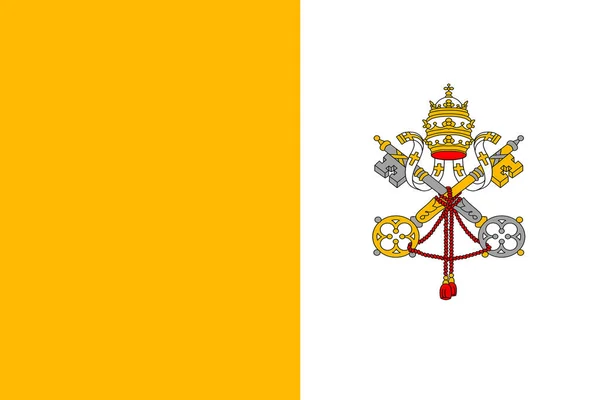 Een Vaticaanstad Vlag Achtergrond Illustratie Geel Wit — Stockfoto