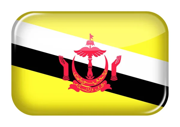 Botón Rectángulo Icono Web Brunei Con Ruta Recorte Ilustración — Foto de Stock