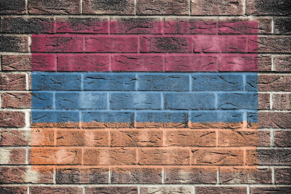 Armenia Flag Brick Wall Background — Stock Photo, Image