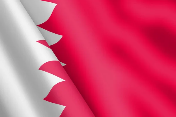 Bahrajn Mávání Vlajka Ilustrace Vítr Vlnění — Stock fotografie