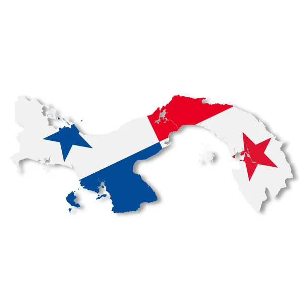 Eine Panama Karte Auf Weißem Hintergrund Mit Wegbeschnitt Illustration — Stockfoto