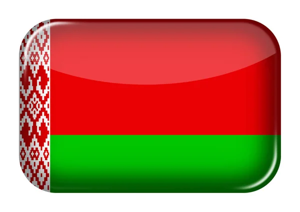 クリッピングパス3Dイラストを持つベラルーシのウェブアイコンの長方形ボタン — ストック写真