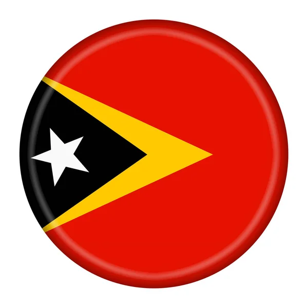 Przycisk Flagi Timoru Wschodniego Ilustracja Ścieżką Wycinania — Zdjęcie stockowe