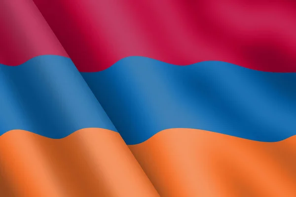 An Armenia waving flag 3d illustration wind ripple