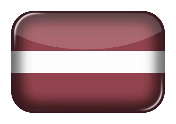 Łotwa Web Icon Prostokąt Przycisk Przycięciem Ścieżki Ilustracji — Zdjęcie stockowe