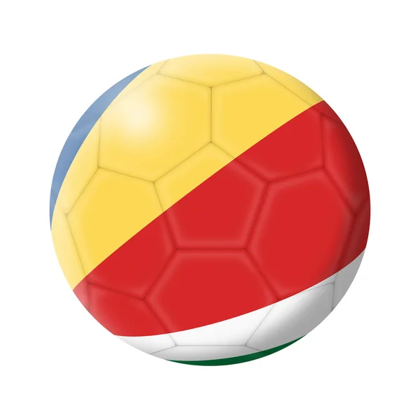 Seychely Fotbal Fotbal Ilustrace Izolované Bílém Výstřižkem Cesta — Stock fotografie