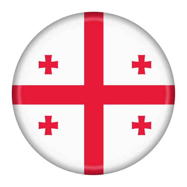 Eine Georgien Flagge Taste Illustration Mit Clipping Pfad — Stockfoto