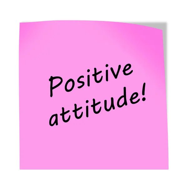 Eine Positive Einstellung Illustration Post Notiz Erinnerung Auf Weiß Mit — Stockfoto