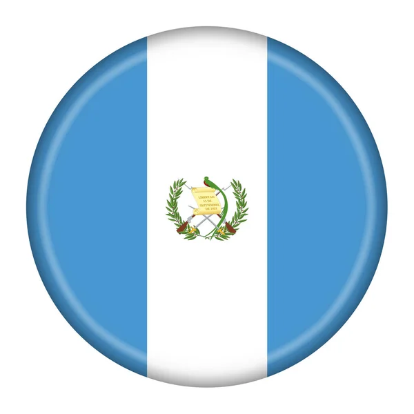 Pulsante Bandiera Guatemala Illustrazione Con Percorso Ritaglio — Foto Stock