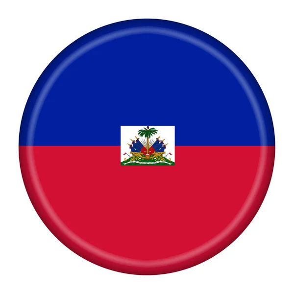 Haiti Zászló Gomb Illusztráció Vágási Útvonal — Stock Fotó