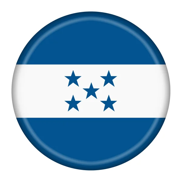 Кнопка Флага Гондураса Иллюстрация Вырезанием Пути — стоковое фото