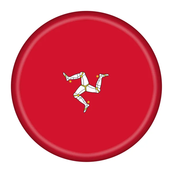 Isle Man Flag Button Illustration Clipping Path — Stock Photo, Image