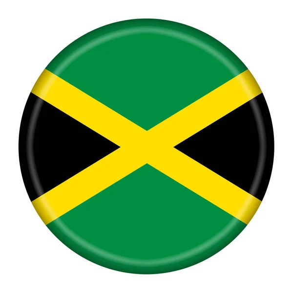Jamaica Zászló Gomb Illusztráció Vágási Útvonal — Stock Fotó