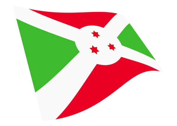 Burundi Machająca Flaga Ilustracja Odizolowana Białym Ścieżką Wycinania — Zdjęcie stockowe