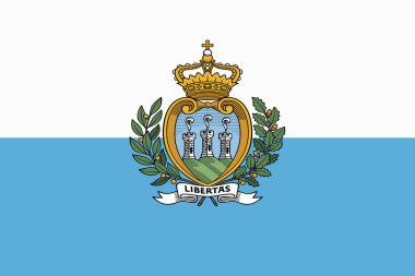 Bir San Marino bayrağı arkaplan çizimi mavi beyaz çizgili