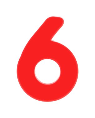 Kırpma yolu ile beyaz üzerine 6 manyetik harf