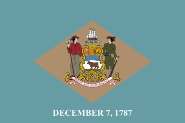 Bir Delaware Devlet Bayrağı arkaplan illüstrasyonu