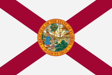 Florida Eyaleti Bayrak arkaplan illüstrasyonu