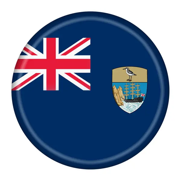 stock image A St Helena flag button illustration with clipping path