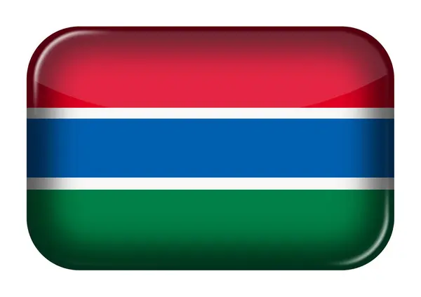 stock image A Gambia web icon rectangle button with clipping path