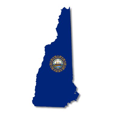 New Hampshire Eyaleti Bayrak Haritası Çizim Yolu