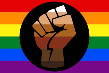 Renk gururu arka planında tuhaf insanlar