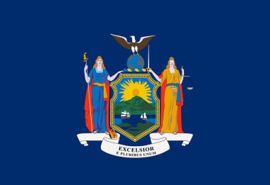 Bir New York Eyalet Bayrağı arkaplan illüstrasyonu