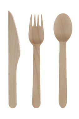 Tahta çatal bıçak takımı çatal kaşık.