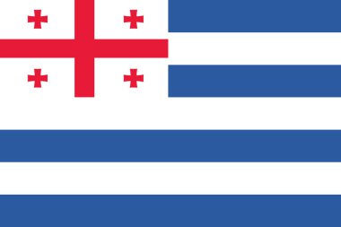 Adjara Özerk Cumhuriyeti bayrak arkaplan illüstrasyonu