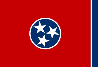 Bir Tennessee Eyaleti Bayrak arkaplan illüstrasyonu