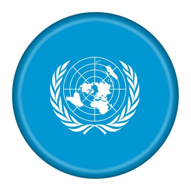 Birleşmiş Milletler bayrak düğmesi kırpma yolu ile