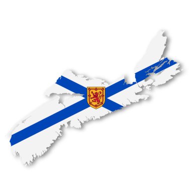 Nova Scotia Kanada eyalet haritası kırpma yolu ile