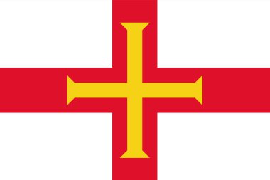 Bir Guernsey Chanel Adaları bayrak arka planı