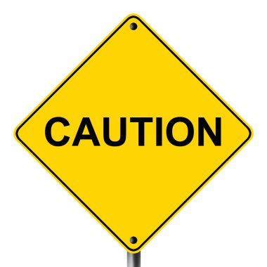 Kırpma yolu ile sarı uyarı işareti