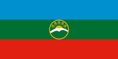 Bir Karachay-Çerkesya Rusya Federasyonu bayrağı geçmişi