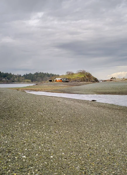 Shack Island Ένα Τοπικό Ορόσημο Nanaimo Κοντά Στη Λιμνοθάλασσα Pipers — Φωτογραφία Αρχείου