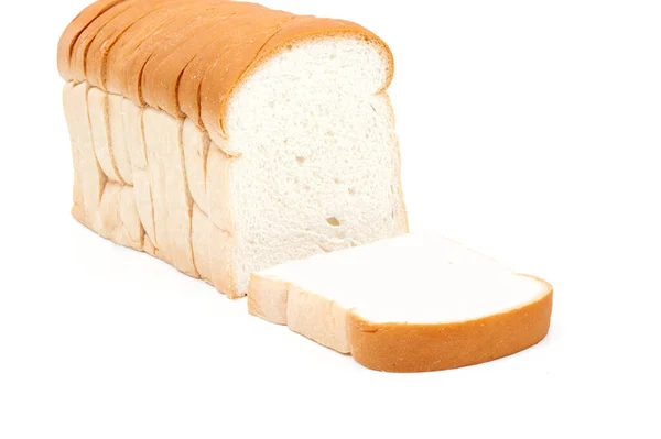 Нарізаний Хліб Їжа Білому Тлі — стокове фото