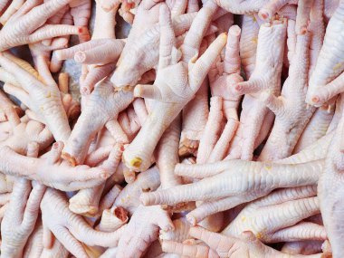 Taze bir markette tavuk ayağı