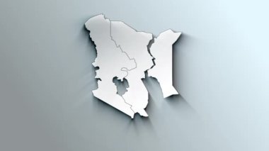 Kenya Eyaletlerinin Modern Beyaz Haritası