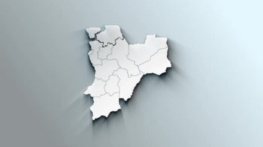 Angola 'nın Modern Beyaz Haritası