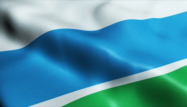 Soggetti Federali Della Russia Bandiera Dell Oblast Sverdlovsk — Foto Stock