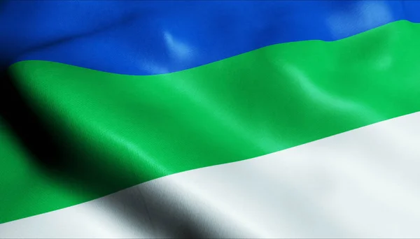 Podmioty Federalne Rosyjskiej Flagi Republiki Komi — Zdjęcie stockowe
