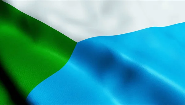 Szövetségi Alattvalói Oroszország Zászló Khabarovsk Krai — Stock Fotó