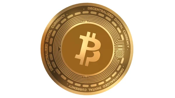 Criptomoeda Dourada Bitcoin Sinal Btcp Privado Isolado Fundo Branco — Fotografia de Stock