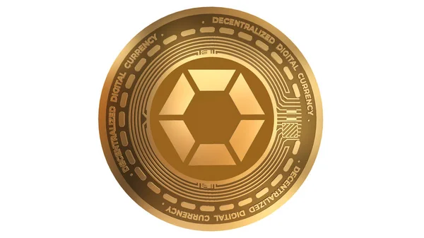 Golden Cryptocurrency Cobinhood Cob Sign Isoled White Background — стокове фото