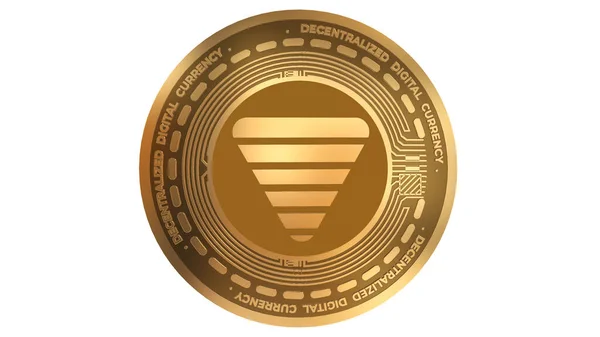 Golden Cryptocurrency 88Mph Mph Sign Isolated White Background — Stock Photo, Image