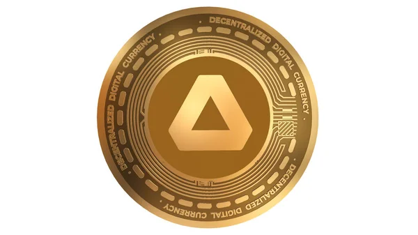 Arany Cryptocurrency Achain Act Sign Izolált Fehér Háttér — Stock Fotó